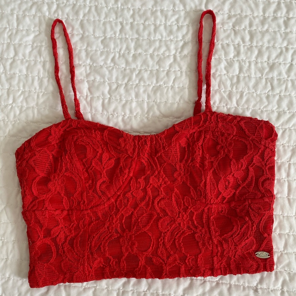 GUESS Lace Crop Top